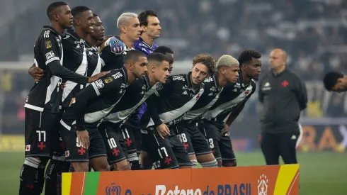 Jogadores do Vasco posam para foto antes na partida contra Corinthians no estadio Arena Corinthians pelo campeonato Copa Do Brasil 2025. Foto: Joisel Amaral/AGIF