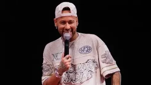 Neymar, jogador do Santos, durante o Tardezinha, em São Paulo. Foto: Clayton Felizardo/Brazilnews