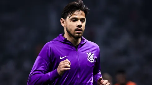 Romero jogador do Corinthians durante aquecimento antes da partida contra o Novorizontino no estadio Arena Corinthians pelo campeonato Copa Do Brasil 2025. Foto: Fabio Giannelli/AGIF
