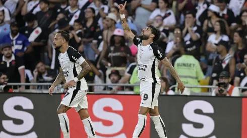 Yuri Alberto jogador do Corinthians comemora seu gol durante partida contra o Vasco. Foto: Alexandre Loureiro/AGIF