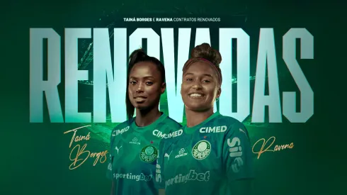 Goleiras Ravena e Tainá Borges seguem no Palmeiras – Foto: Divulgação Palmeiras Oficial
