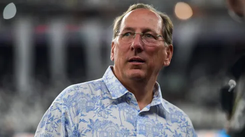John Textor CEO do Botafogo durante partida contra o Corinthians no estadio Engenhao pelo campeonato Brasileiro A 2025. Foto: Thiago Ribeiro/AGIF