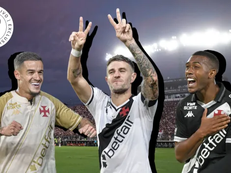 Vegetti, Rayan e Coutinho do Vasco, é o trio mais goleador de 2025