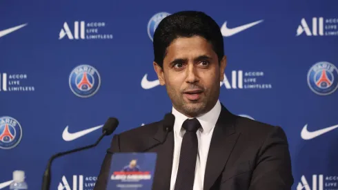 Nasser Al-Khelaifi, dono do PSG – Foto: Sebastien Muylaert/Getty Images