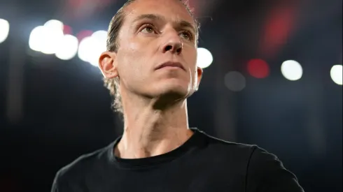 RJ – RIO DE JANEIRO – 27/07/2025 – BRASILEIRO A 2025, FLAMENGO X ATLETICO-MG – Filipe Luis tecnico do Flamengo durante partida contra o Atletico-MG no estadio Maracana pelo campeonato Brasileiro A 2025. Foto: Jorge Rodrigues/AGIF