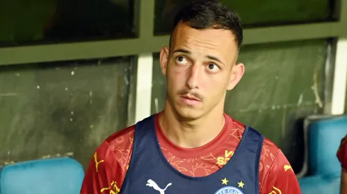 BA – SALVADOR – 20/08/2025 – COPA DO NORDESTE 2025, BAHIA X CEARA – Iago Borduchi, jogador do Bahia, durante partida contra o Ceara no estadio Fonte Nova pelo campeonato Copa Do Nordeste 2025. Foto: Walmir Cirne/AGIF