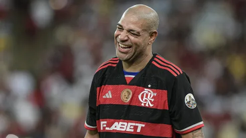 Adriano ex-jogador do Flamengo durante partida contra o Amigos da Italia. Foto: Thiago Ribeiro/AGIF