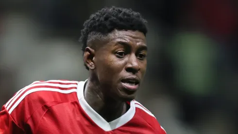 Vitao jogador do Internacional durante partida contra o Atletico-MG no estadio Arena MRV pelo campeonato Brasileiro A 2025. Foto: Gilson Lobo/AGIF