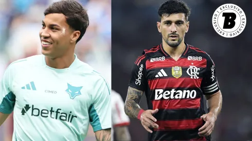 Kaio Jorge e Arrascaeta travaram a disputa pela artilharia do país – Fotos: Gilson Lobo/AGIF e Alexandre Loureiro/AGIF