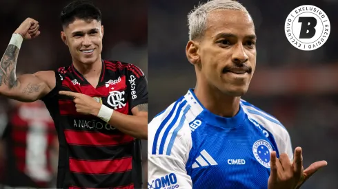Luiz Araújo pode ser companheiro de Matheus Pereira em 2026 – Fotos: Jorge Rodrigues/AGIF e Fernando Moreno/AGIF