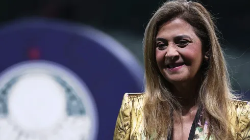 Leila Pereira, presidente do Palmeiras, durante partida contra o Vitoria no estadio Arena Allianz Parque pelo campeonato Brasileiro A 2025. Foto: Ettore Chiereguini/AGIF