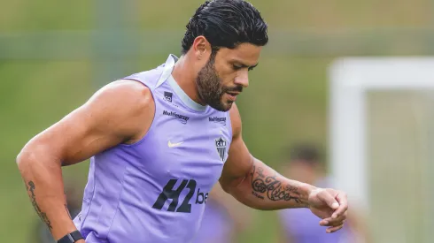 Hulk em reapresentação no CT do Galo. Foto: Pedro Souza / Atlético
