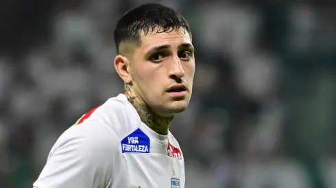 Gaston Avila jogador do Fortaleza durante partida contra o Palmeiras no estadio Arena Allianz Parque pelo campeonato Brasileiro A 2025. Foto: Jota Erre/AGIF