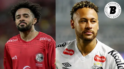 Claudinho está na mira do Santos para a temporada 2026 – Fotos: Thiago Ribeiro/AGIF e Mauricio De Souza/AGIF