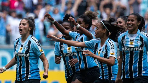 Comemoração Gremista. Foto: Maxi Franzoi/AGIF