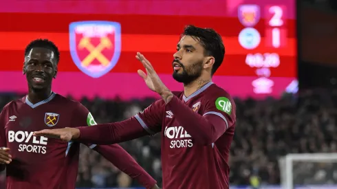 Lucas Paquetá em West Ham x Nottingham Forest. (Photo by Mike Hewitt/Getty Images)