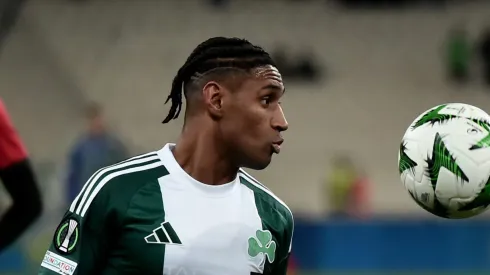 ATHENS, GREECE – FEBRUARY 20:Tete of Panathinaikos run with the ball during the UEFA Europa Conference League 2024/25 League Knockout Play-off Second Leg match between Panathinaikos FC and Vikingur at Olympic Athletic Center of Athens Spyridon Louis on February 20, 2025 in Athens, Greece. (Photo by Milos Bicanski/Getty Images)