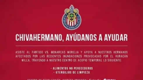 Solidarios: la campaña de Chivas para ayudar a Nayarit