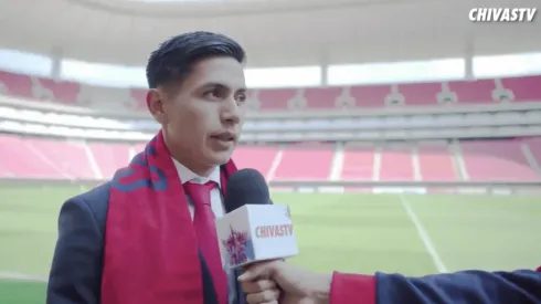 Dieter Villalpando dio sus primeras declaraciones como jugador de Chivas.