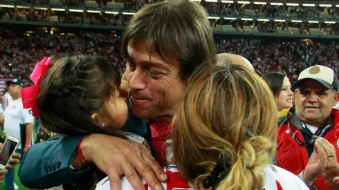 Matías Almeyda en su celebración tras ganar la Concachampions. (Foto: Jam Media)