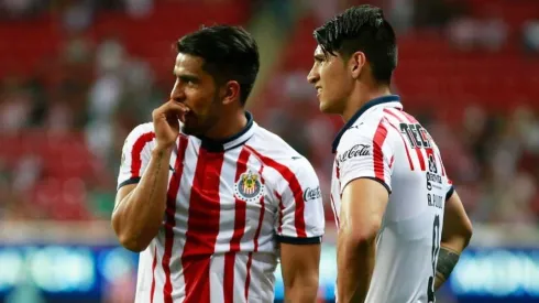 Chivas en el partido frente al Atlas.
