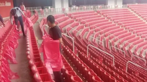 Los integrantes de las principales barras del Rebaño trabajaron desde temprano