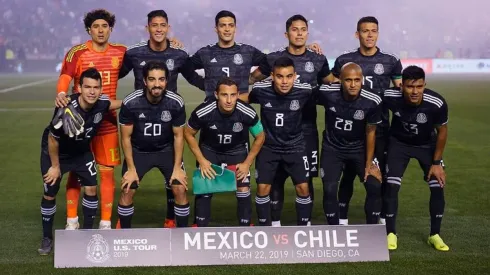 Equipo titular de México ante Chile.