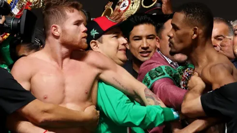 Hoy fue la ceremonia de pesaje de su pelea ante Jacobs.