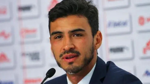 Oswaldo Alanís en conferencia de prensa.