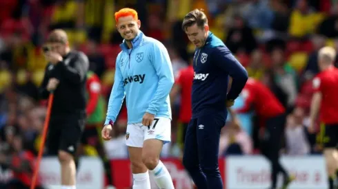 Javier Hernández en el West Ham United.