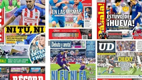 Las portadas del empate contra Cruz Azul en el Azteca