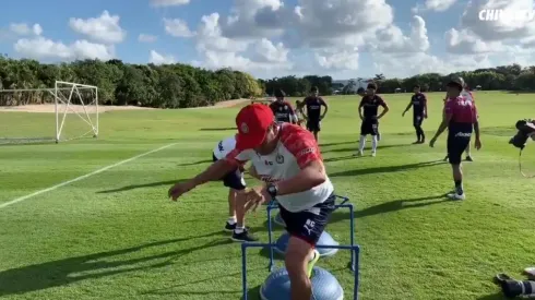 Alberto Coyote también fue parte del divertido entrenamiento en Cancún