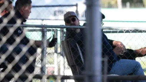 Peláez y Amaury conversando en el entrenamiento