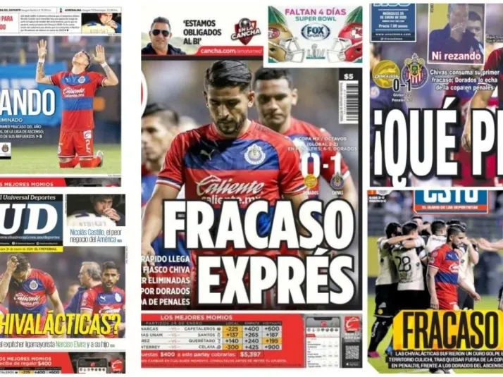La eliminación de Chivas en Copa MX acapara las portadas del día