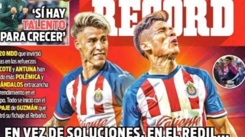 Chivas, en la portada de Récord: "Compraron problemas"