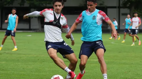Brizuela y Antuna durante un entrenamiento en Verde Valle