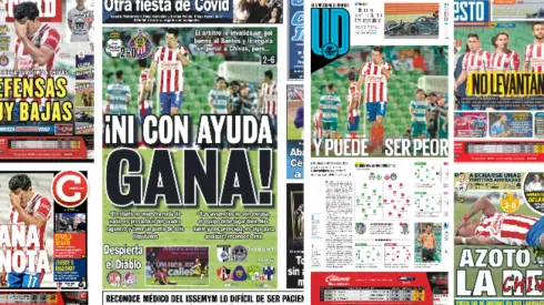 El traspié de Chivas en Torreón se cobró todas las portadas