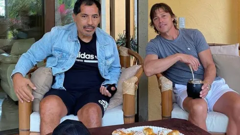 El "Pelado" Almeyda presumió su reencuentro tras casi un año con el "Maestro" Galindo