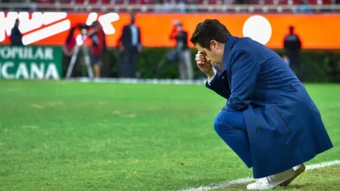 Míchel Leaño en un partido con Chivas