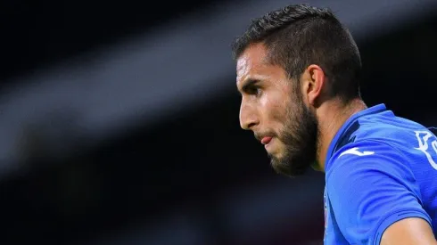 Alejandro Mayorga en un partido con Cruz Azul