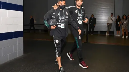 Orbelín Pineda y Rodolfo Pizarro en la concentración de la Selección Mexicana