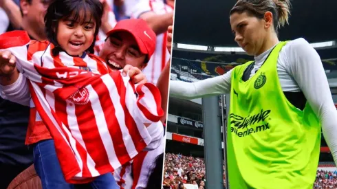 La chivahermanita recibió la playera del partido directo de las manos de Alicia Cervantes