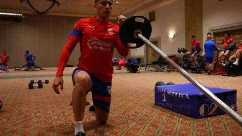 Los rojiblancos trabajaron en dos grupos durante la sesión matutina en el gimnasio