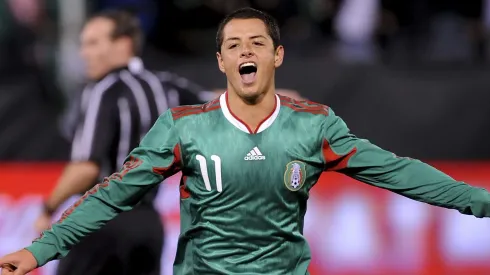 Chepo de la Torre habló sobre el regreso de Chicharito. Mexico vs Bolivia en juego amistoso previo al Mundial Sudafrica 2010.<br />
 Javier Hernandez en festejo (Foto: Stringer/JAM MEDIA)
