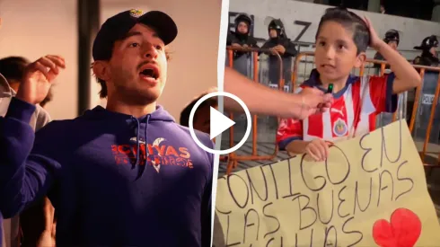 El pequeño aficionado de las Chivas elevó su tierna declaración al estilo de Alan Mozo