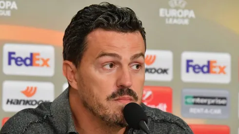 ¿Quién es Óscar García Junyent?<br />
ger UEFA El FC Schalke 04 ger vs RB Salzburg AUT 29 09 2016 Veltins Arena Gelsenkirchen UEFA Europe Bernie Group I in Picture Press conference Head coach Coach Scar Garca  Junyent RB Salzburg AUT Photo © nordphoto Meuter nordphotox xMeuter