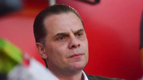 Zapopan, Jalisco, 28 de mayo de 2023. Christian Martinoli, durante el partido de vuelta del torneo Clausura 2023 de la Liga BBVA MX, entre las Chivas Rayadas del Guadalajara y los Tigres de la UANL, celebrado en el estadio Akron. Foto: Imago7/Sebastian Laureano Miranda