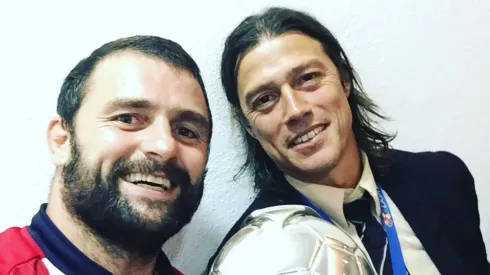 Gustavo Witte con Matías Almeyda.