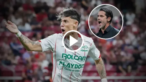 El festejo del Chicote Calderón con Fernando Gago