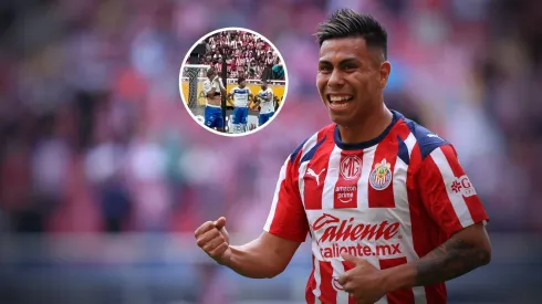 La reacción de Ramos y Canales al gol de Efraín Álvarez.